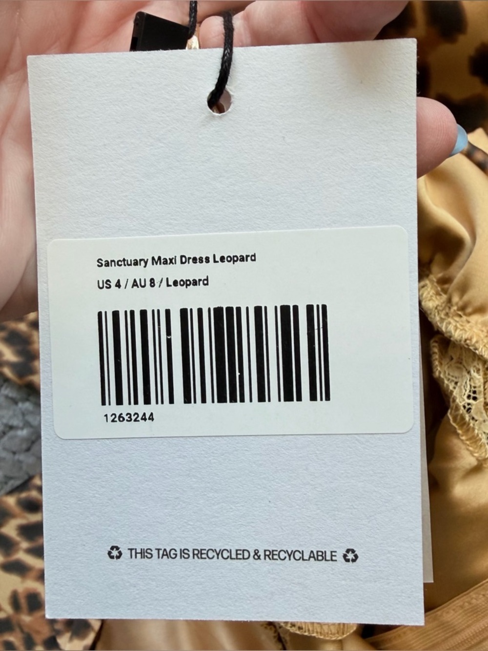 NWT Princess Polly Leopard Print Satin Midi Dress with Lace Detail Size 4 - Picture 9 of 16